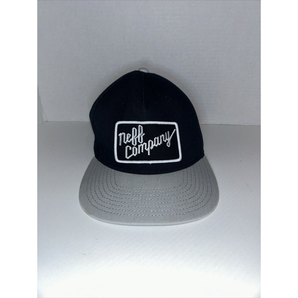Neff Company Hat Cap Snap Back Adjustable Black Front Patch Adult